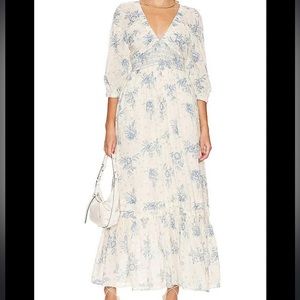 Free People Golden Hour Maxi Dress in Blue